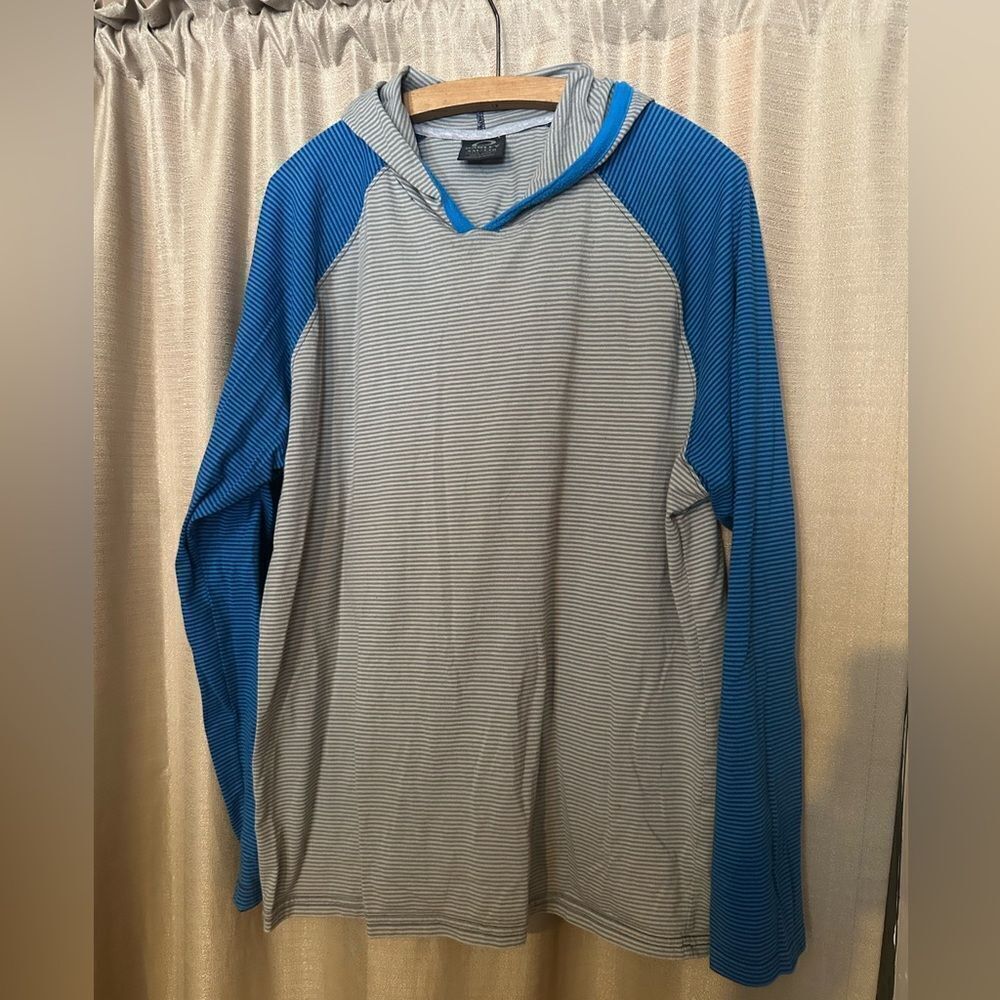 Oakley Long Sleeve Hooded Tee striped size XXL
